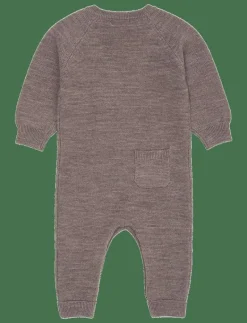 MERINO BABY FULL BODY IN GARTER STITCH - Långärmad bodysuit