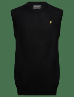 Merino Blend Knitted V-Neck Vest - Stickat