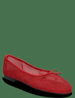 Mesh ballerina flats with bow - Ballerinas