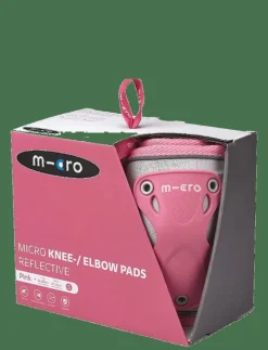Micro - Knee and Elbow Protective Pads - Reflective Pink S - Hjälm och Skydd