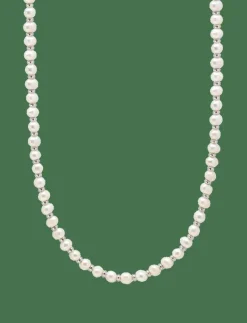 Mini Pearl Choker with Silver - Halsband