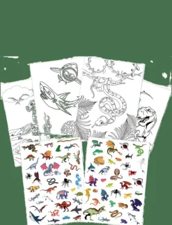 MÅLARBOK LÄSKIGA DJUR M STICKERS FSC® - Målar- & pysselböcker