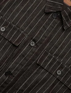MMGMatteo Brown Stripe Overshirt - Jackor & rockar