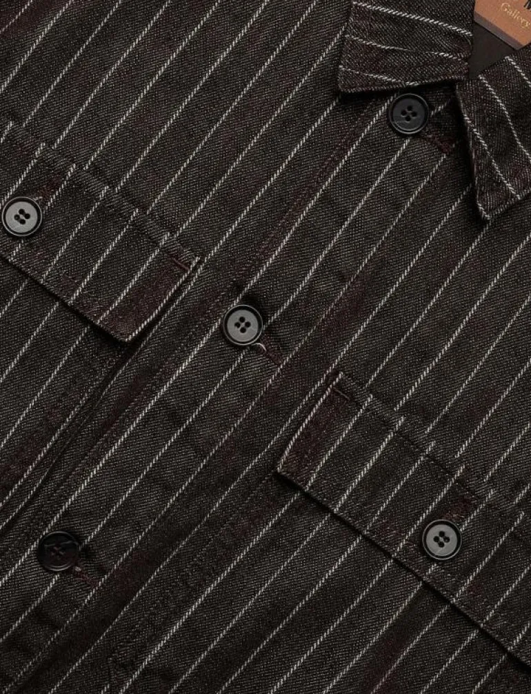 MMGMatteo Brown Stripe Overshirt - Jackor & rockar