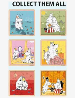 Moomin - Wooden Square Puzzle - Bedtime Jumping - Träpussel