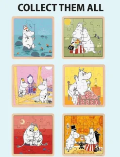 Moomin - Wooden Square Puzzle - Fishing - Träpussel