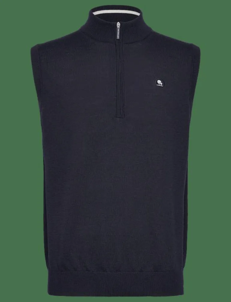 Murray 1/2-Zip Merino Vest - Stickat