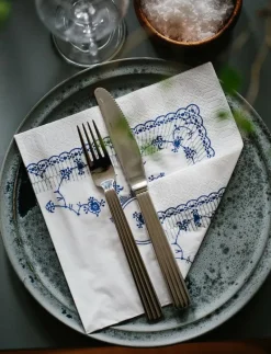 Musselmalet Lunch Napkins, 40x40, 20 pce - Servetter