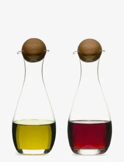 Nature Oil/vinegar bottles oak stoppers, 2-pack - Olja, vinäger & dressingflaskor