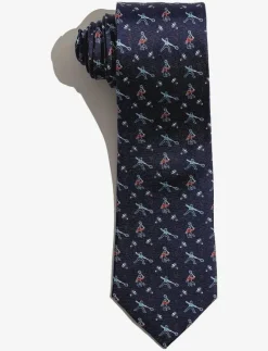 Navy Silk Badminton Player - Slipsar