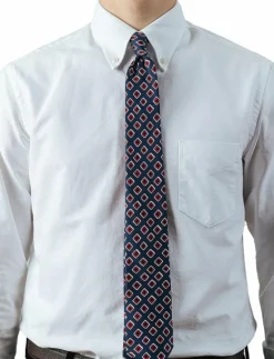 Navy Vintage Squares - Slipsar