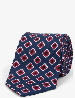 Navy Vintage Squares - Slipsar