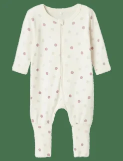 NBFNIGHTSUIT 2P ZIP FF JET DOT NOOS - One-sie