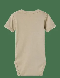 NBMBODY 3P SS SEA FOAM ELEPHANT NOOS - Långärmad body
