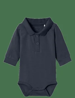 NBMHOLGER LS POLO BODY NOOS - Långärmad body