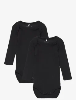 NBNBODY 2P LS SOLID BLACK NOOS - Långärmad body