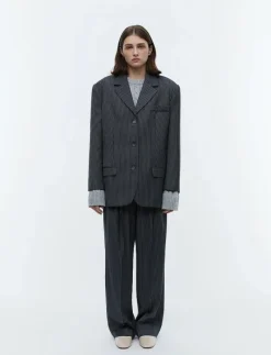 2ND Harry - Pinstripes - Oversize kavajer