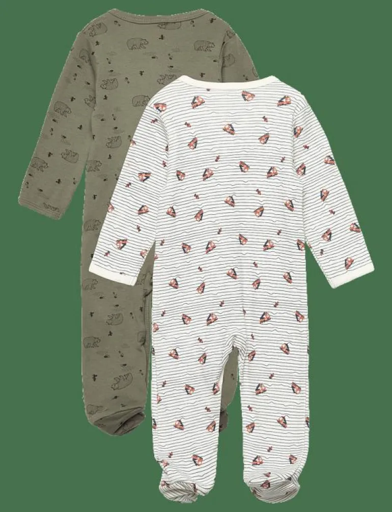 Nightsuit w/f -buttons 2-pack - One-sie