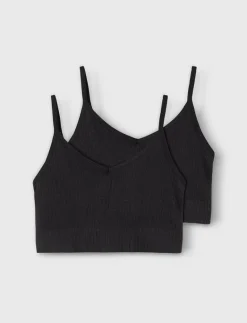 NLFKAILEY RIB BRALETTE 2PACK NOOS - Överdelar
