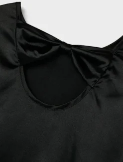 NLFSATIN LS BOW DRESS - Långärmade vardagsklänningar