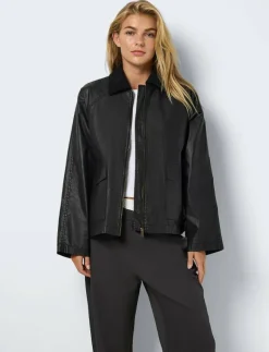 NMDRAKE L/S COATED JACKET - Skinnjackor