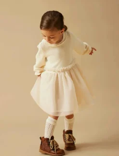 NMFSARINA LS KNIT DRESS LIL - Långärmade babyklänningar