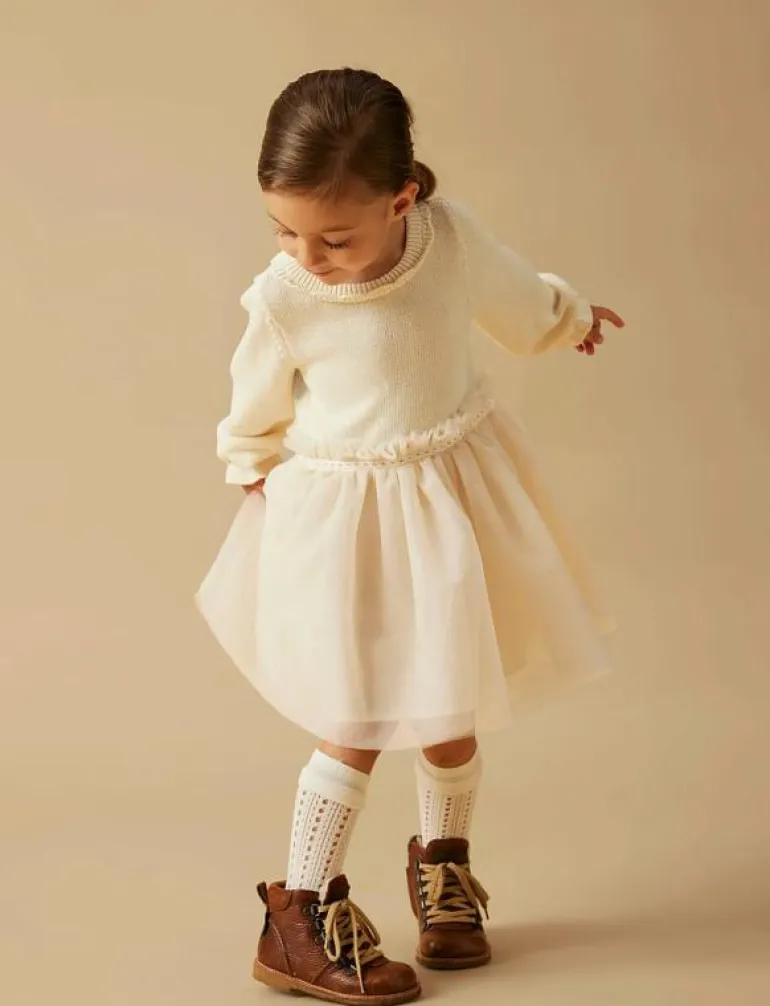 NMFSARINA LS KNIT DRESS LIL - Långärmade babyklänningar