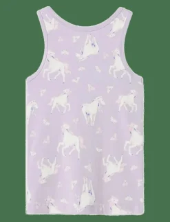 NMFTANK TOP 2P PASTEL LILAC HORSE NOOS - Överdelar