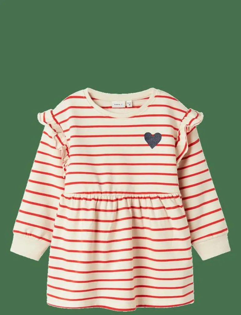 NMFTORINA NREG SWE DRESS BRU PB - Långärmade vardagsklänningar