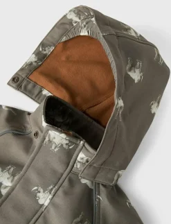 NMMALFA08 SOFTSHELL JACKET AOP FO - Jackor