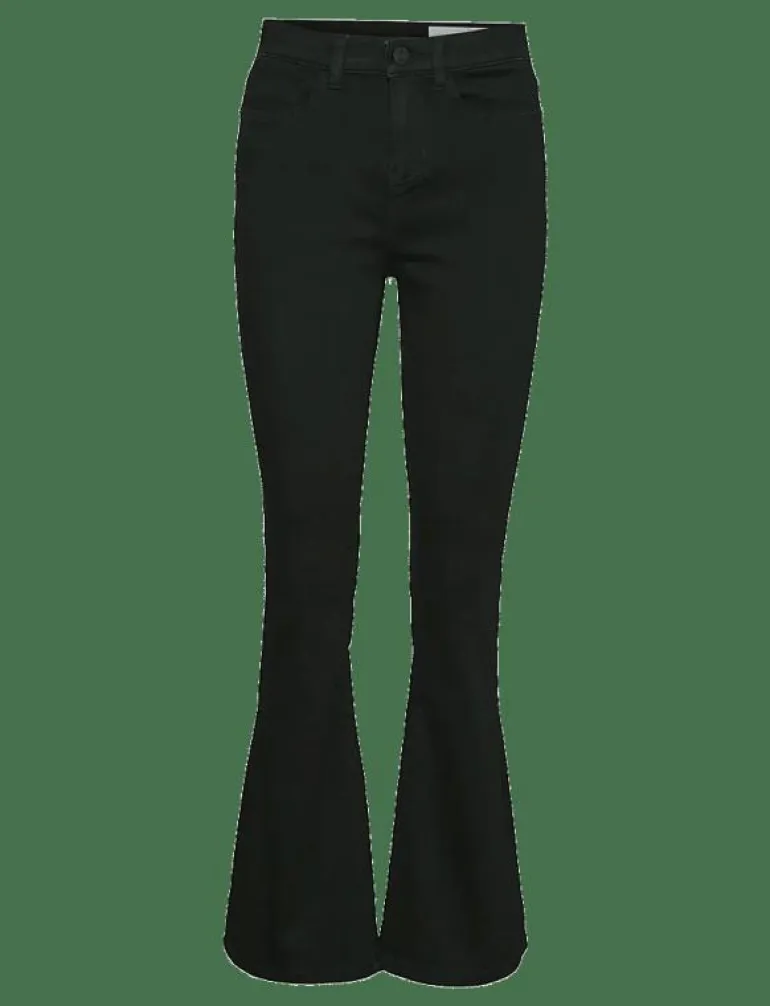 NMSALLIE HW SK FLARED VI023BL FWD NOOS - Utsvängda jeans