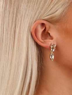 Noctelle pendant ear g/mix champagne - Onesize - Hängande örhängen