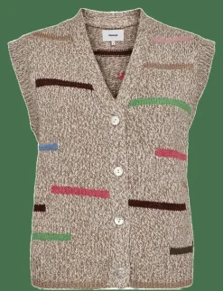 NUIGA MELANGE VEST - Stickade västar
