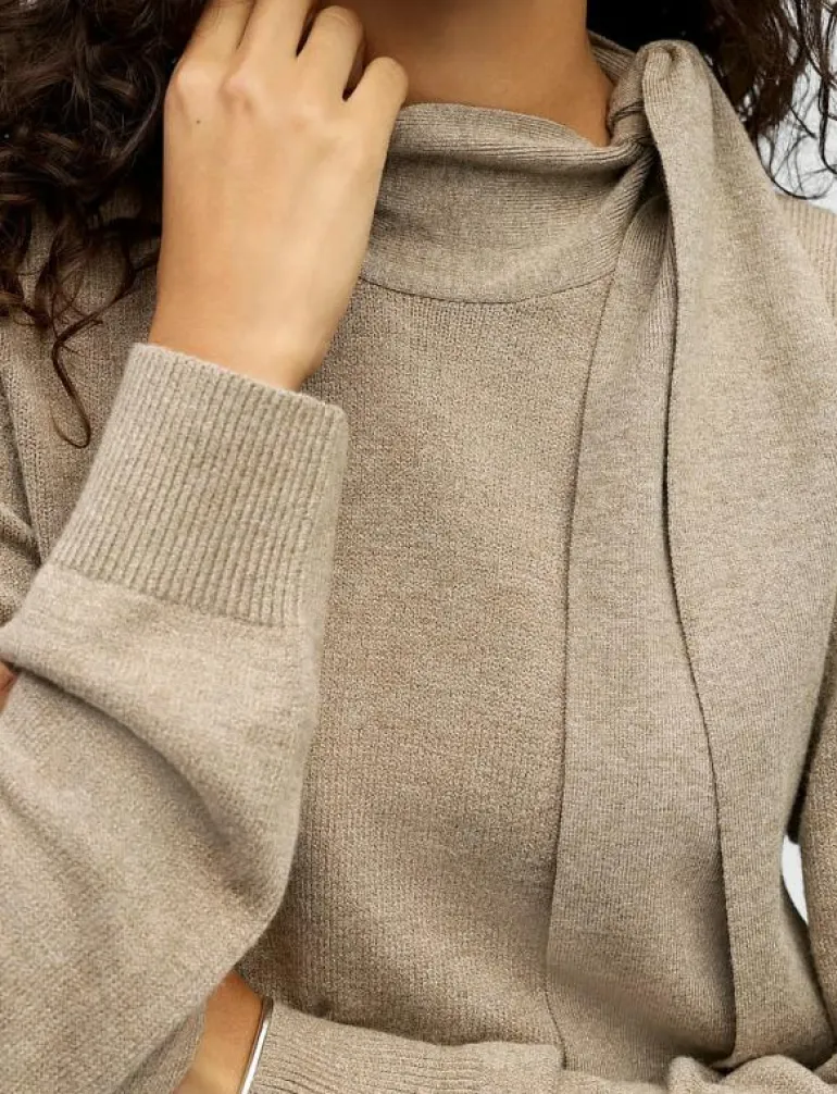 OBJTHESS L/S RE BOW KNIT PULLOVER NOOS - Stickat