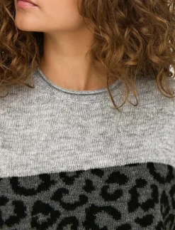 ONLJADE ANIMAL LS O-NECK NOOS KNT - Stickat