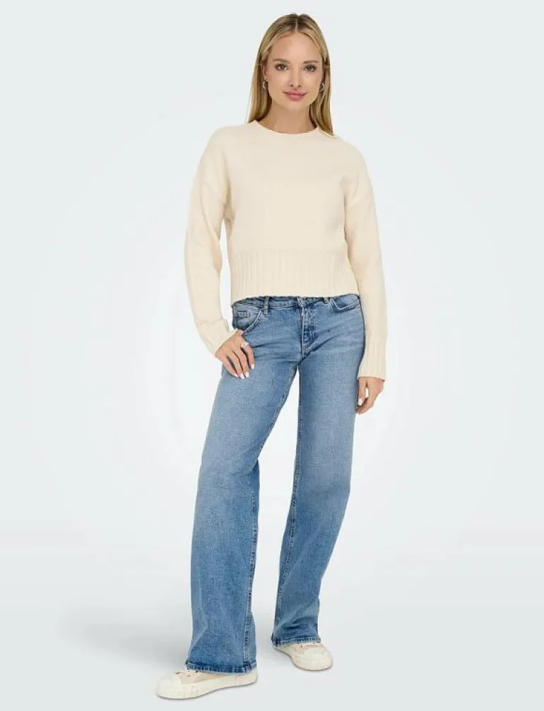 ONLJUICY LW WIDE LEG DNM REA365 NOOS - Vida byxor