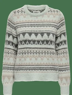 ONLMONTANA L/S LIFE O-NECK CC KNT - Stickat