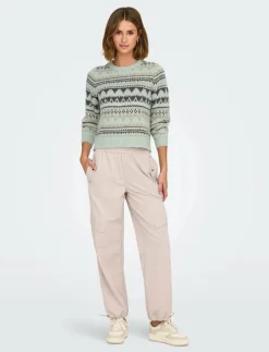 ONLMONTANA L/S LIFE O-NECK CC KNT - Stickat