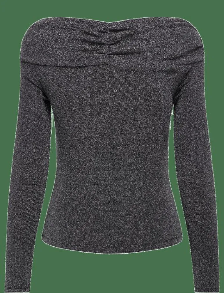 ONLQUEEN L/S GLITTER TOP JRS - Långärmade toppar
