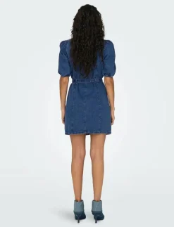 ONLVIBBE SS BELT DNM DRESS NOOS - Korta klänningar