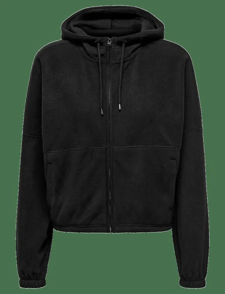 ONPFLEE HOOD FZ LS SHORT FLEECE TOP - Huvtröjor