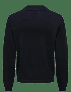 ONSADRIAN REG 12 LS CONTRAST POLO KNIT - Långärmade pikéer