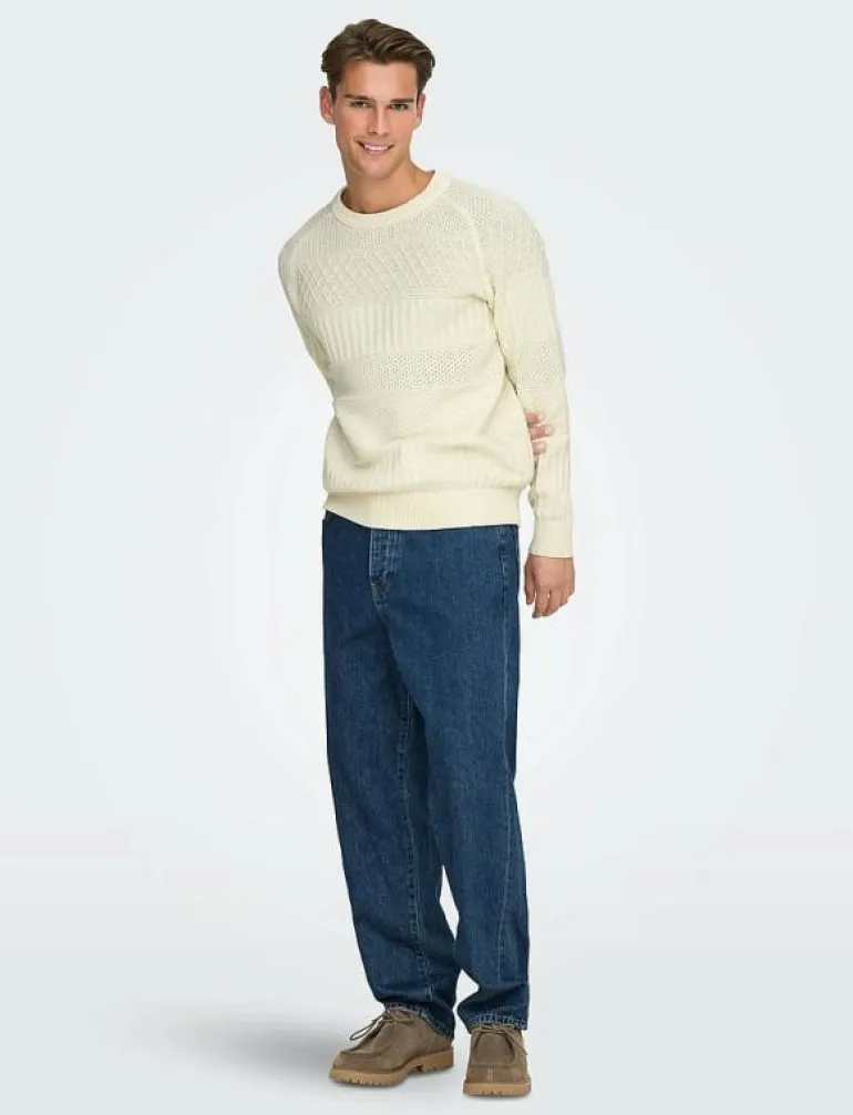 ONSALKAN REG CREW KNIT - Rundhalsad
