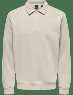 ONSCERES 1/4 ZIP SWEAT POLO - Långärmade pikéer
