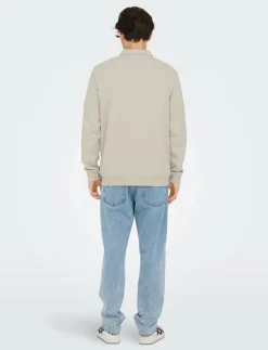 ONSCERES 1/4 ZIP SWEAT POLO - Långärmade pikéer