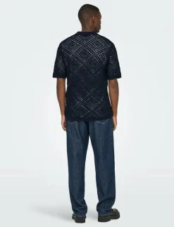 ONSKOLMAR LIFE REG 5 SS RESORT KNIT - Kortärmade pikéer
