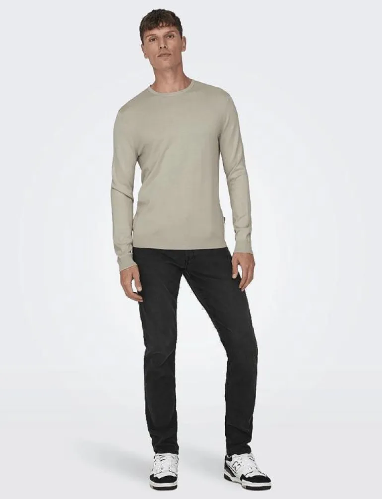 ONSWYLER LIFE REG 14 LS CREW KNIT NOOS - Rundhalsad