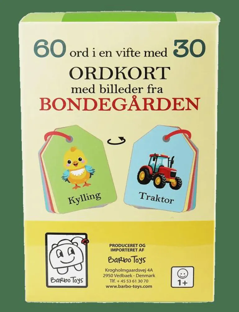 Ordkort - På Bondegården (DK) - Pedagogisk barnbok