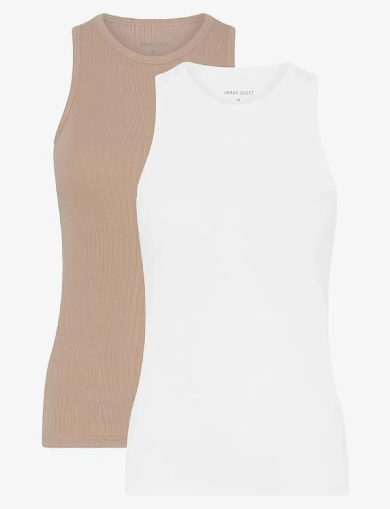 2-Pack Women Bamboo Tank Top Rib - T-shirts