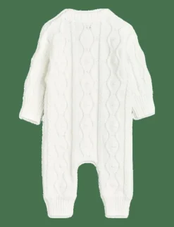 Panda texture knit baby onesie - Långärmad bodysuit